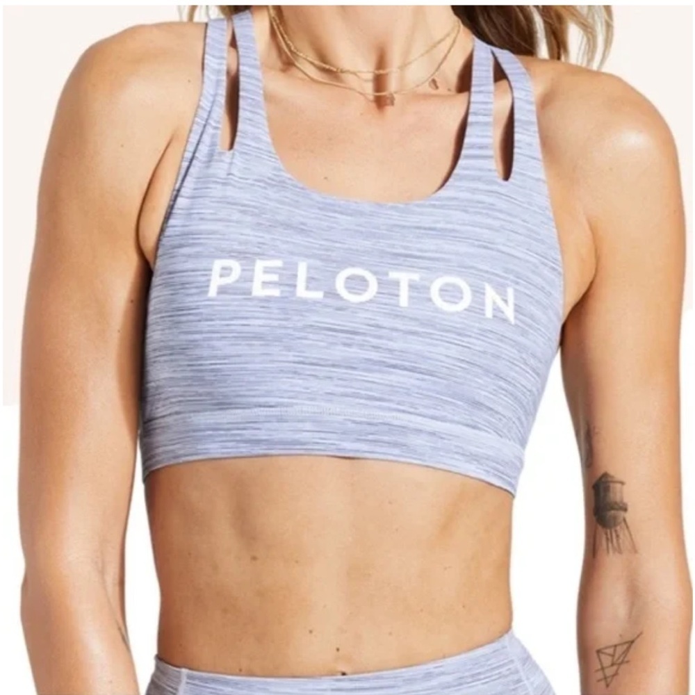 Peloton Push Onward Heather Splice Shoulder Bra
